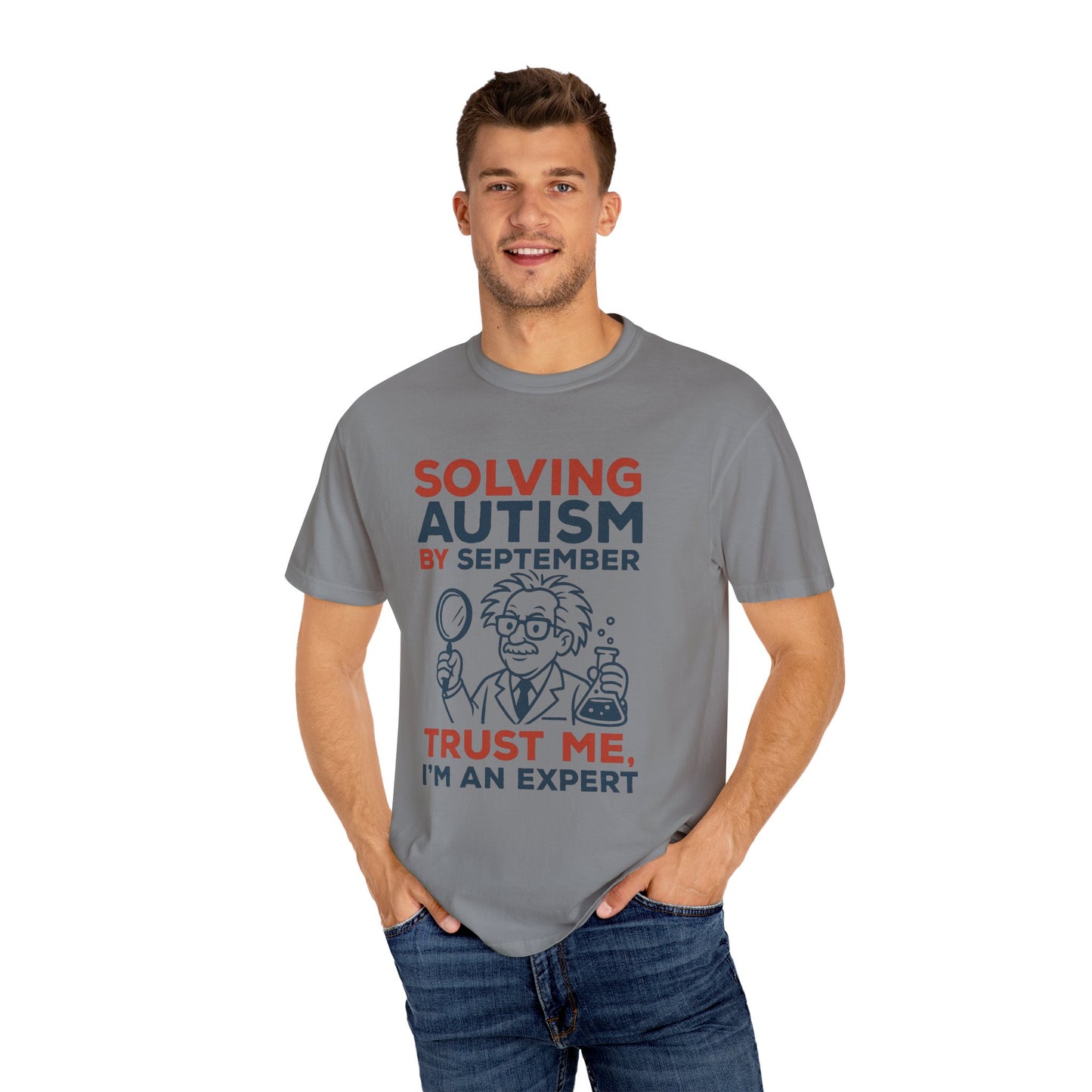 Comfort Colors Unisex Garment-Dyed T-Shirt - "Solving Autism by September" - Expert Design