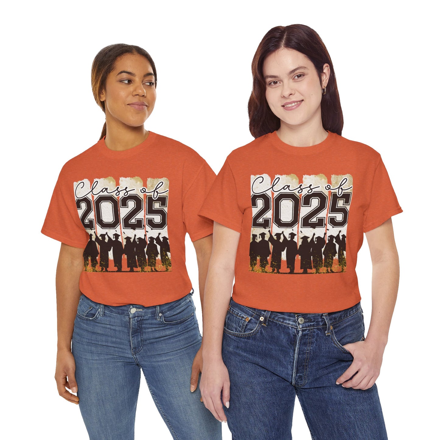 Gildan Garment Dyed Class of 2025 Graduation Tee - Unisex Heavy Cotton Shirt Your Choice Colors & Sizes