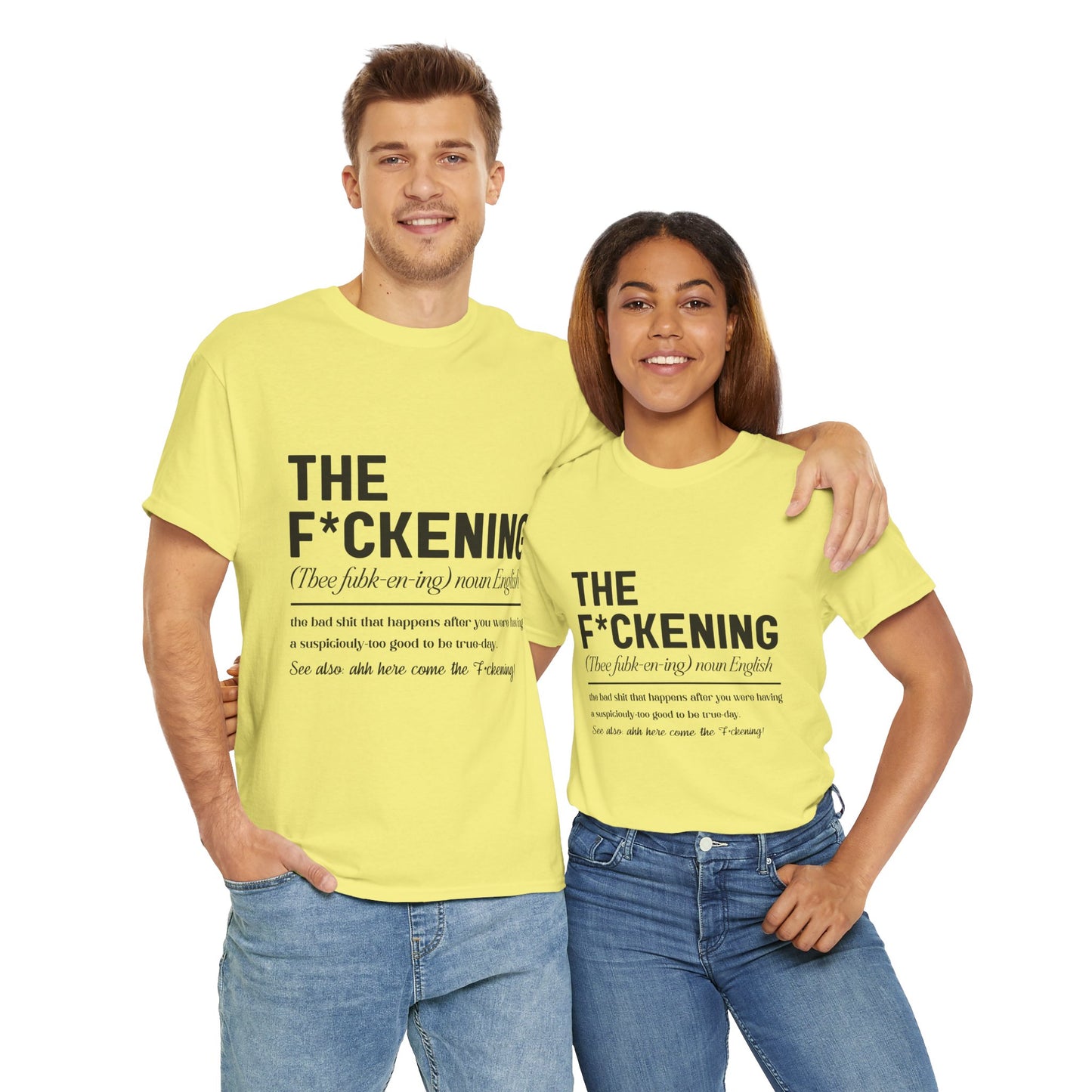 Gildan 5000"The F*ckening" Unisex Heavy Cotton Tee - Funny Graphic T-Shirt for English Lovers Asst Sizes & Colors