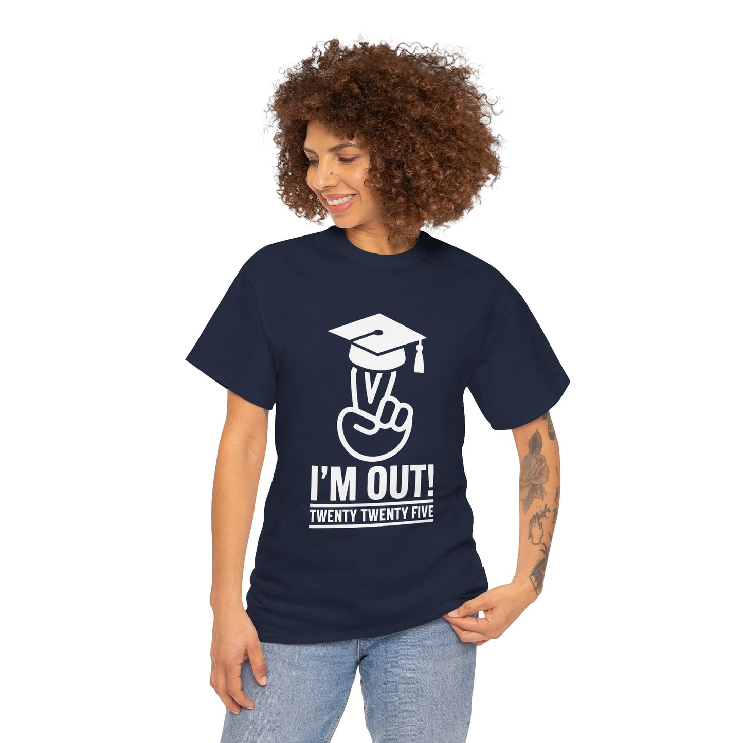 Graduation Celebration Unisex Heavy Cotton Tee - "I'M OUT!" 2025