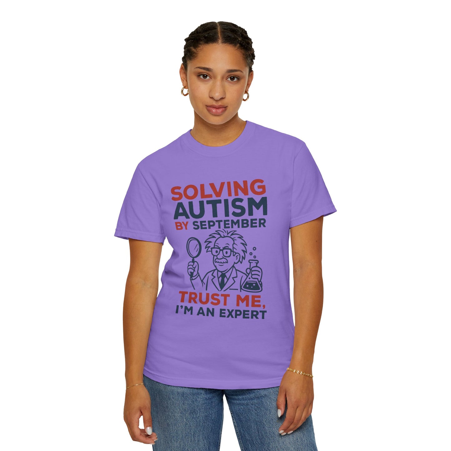 Comfort Colors Unisex Garment-Dyed T-Shirt - "Solving Autism by September" - Expert Design
