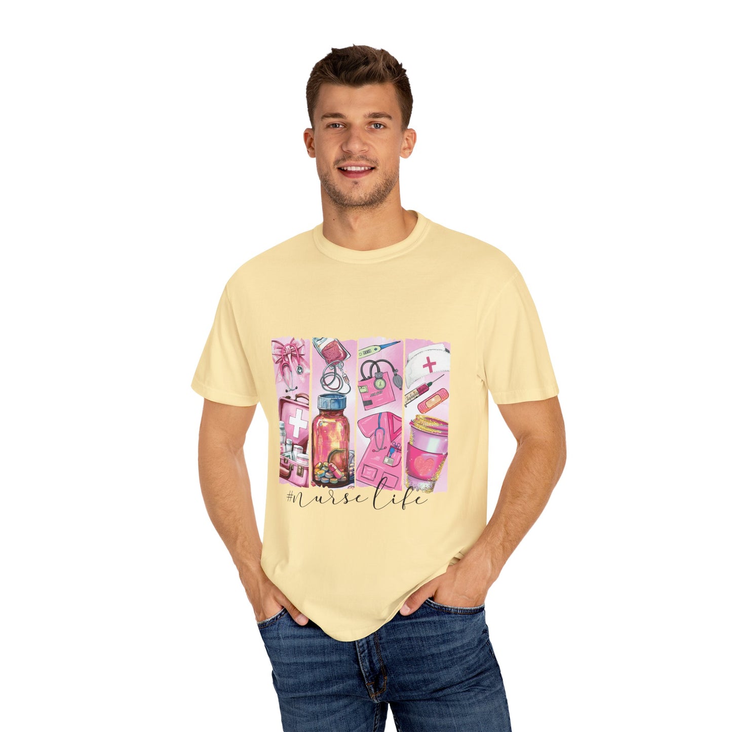 Nurse Life T-Shirt - Comfortable Unisex Garment-Dyed Tee for Healthcare Heroes