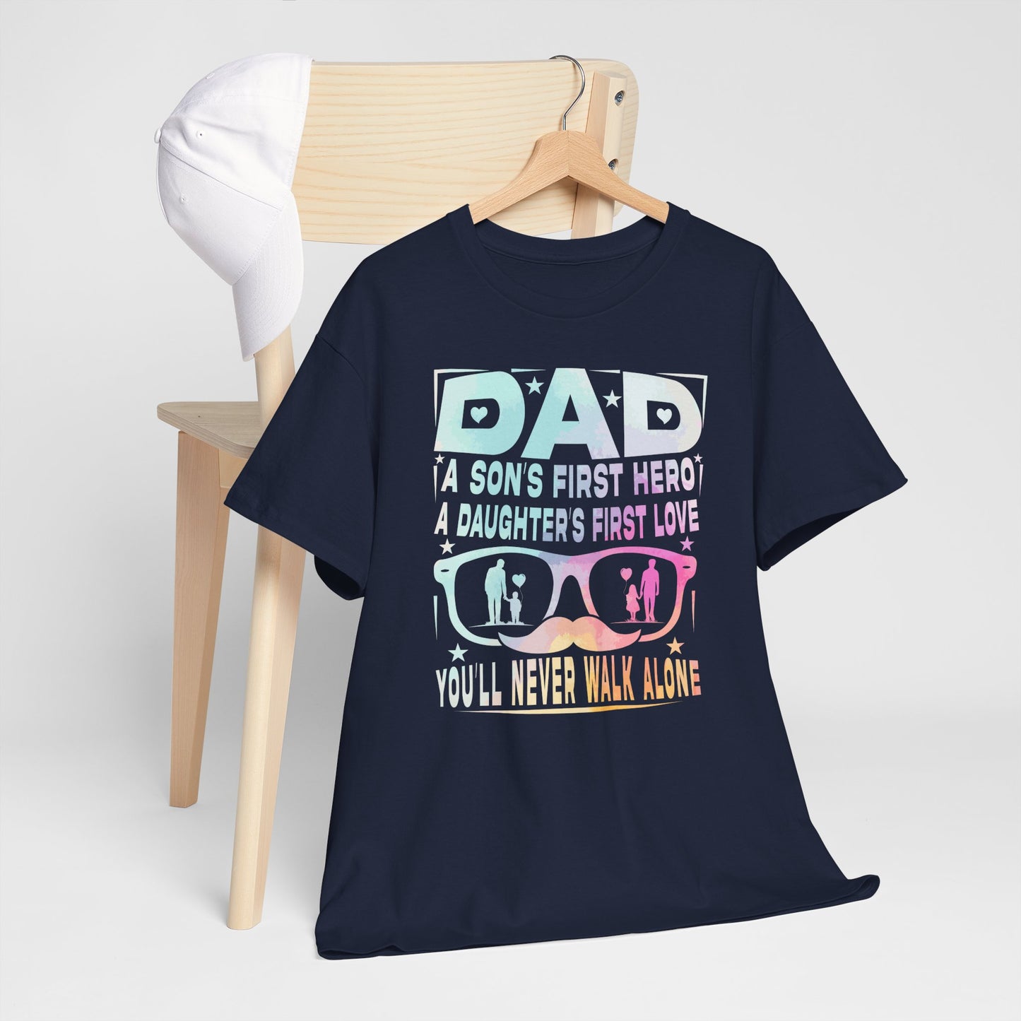 Gildan 5000 Dad Hero T-Shirt - Father's Day Gift - Heavy Cotton Tee Asst. Colors & Sizes