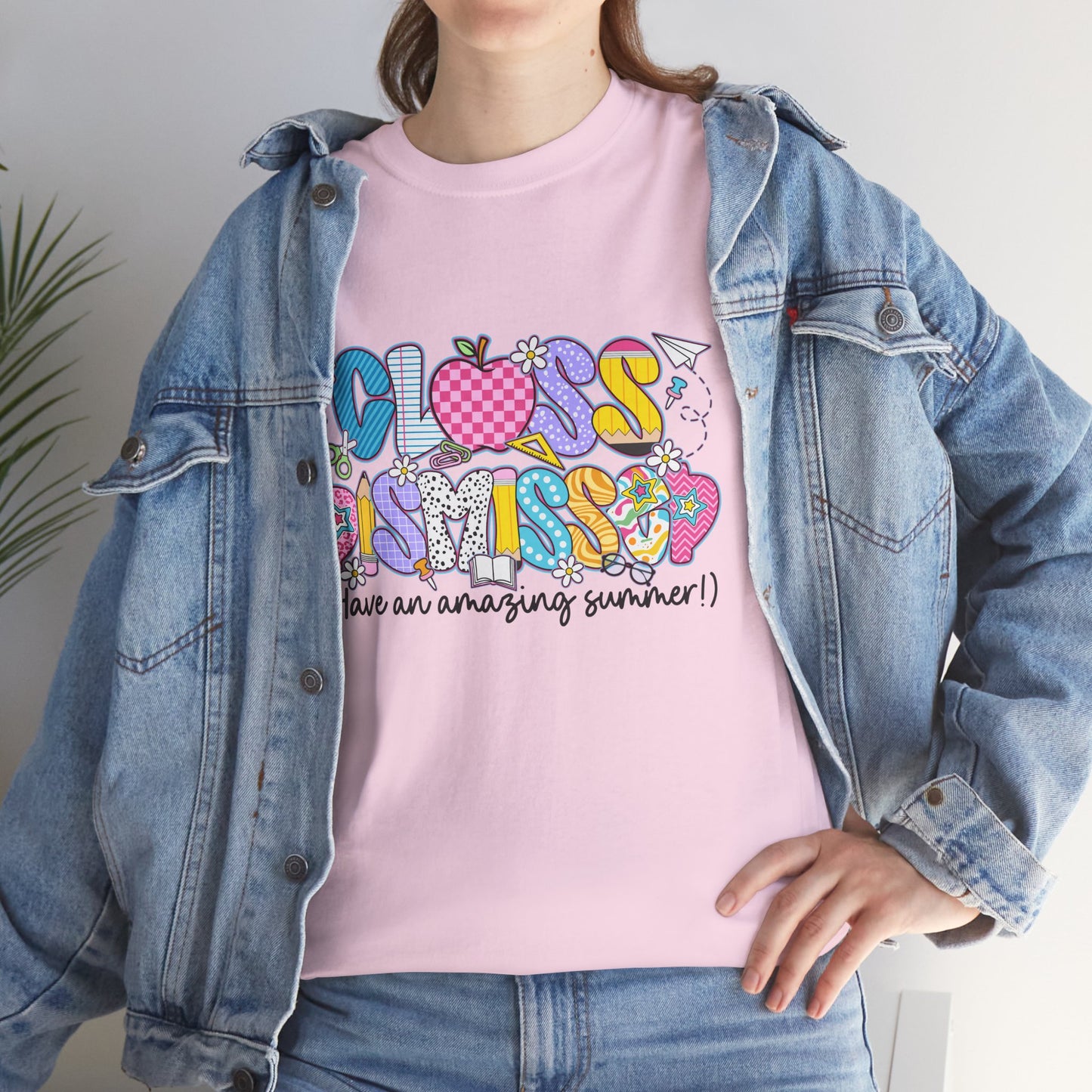 Gildan Garment-Dyed Summer Vibes Unisex Heavy Cotton Tee - "Class Dismissed!" Asst. Colors & Sizes