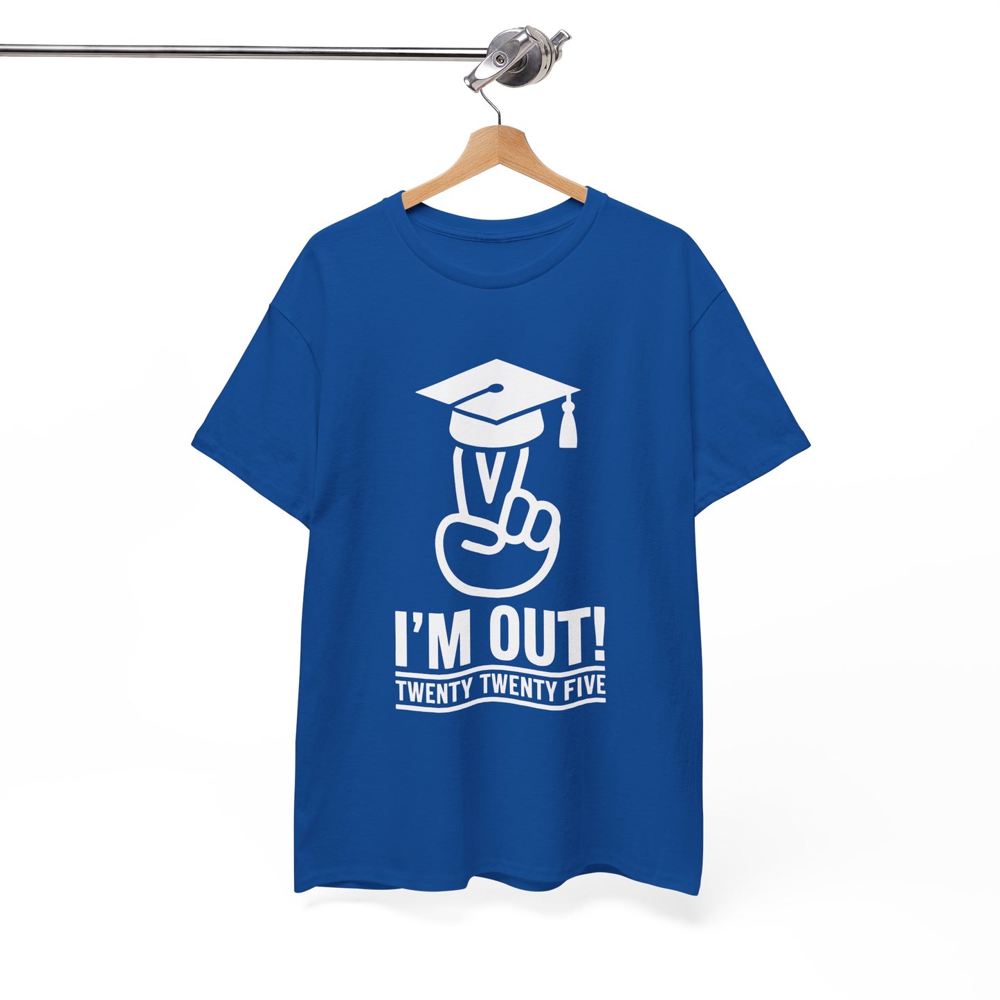 Graduation Celebration Unisex Heavy Cotton Tee - "I'M OUT!" 2025