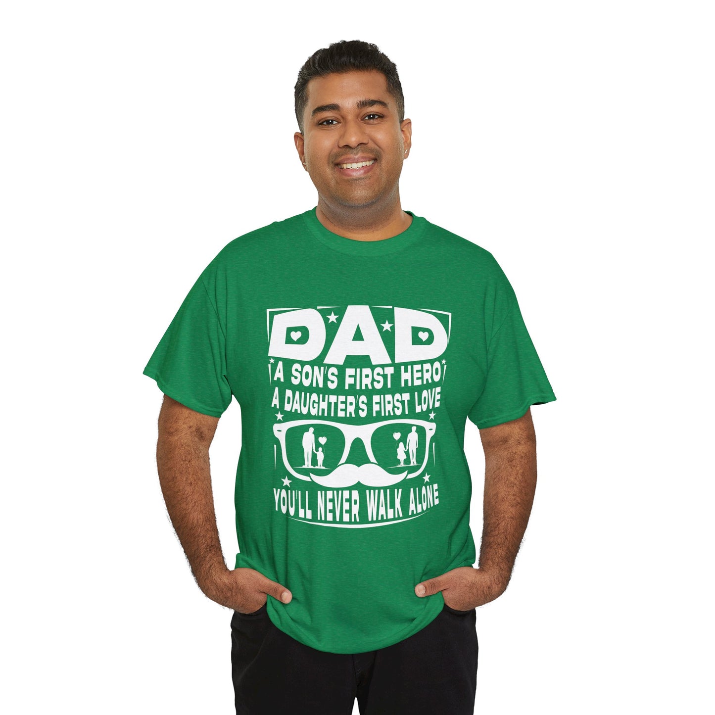 Dad Hero Unisex Heavy Cotton Tee - Perfect Gift for Father's Day