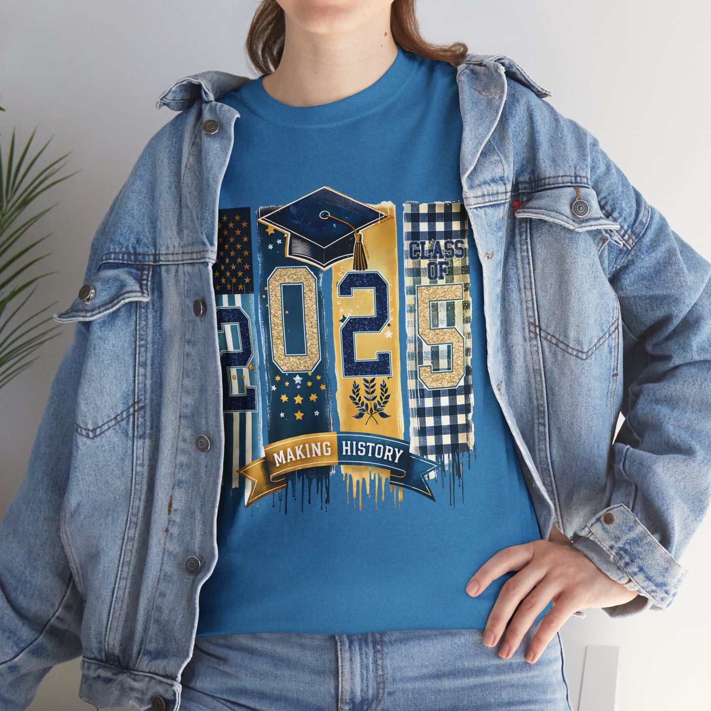 Gildan Graduation 2025 Heavy Cotton Tee - Making History Unisex Shirt Unisex Available in Asst. Sizes & Colors