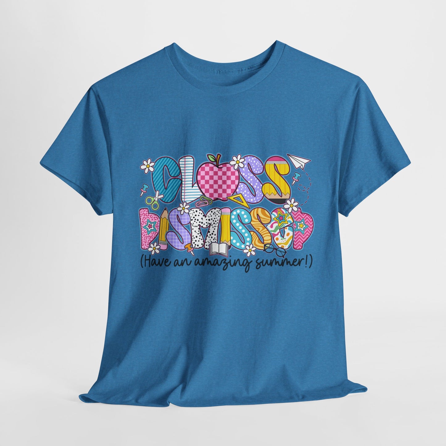 Gildan Garment-Dyed Summer Vibes Unisex Heavy Cotton Tee - "Class Dismissed!" Asst. Colors & Sizes