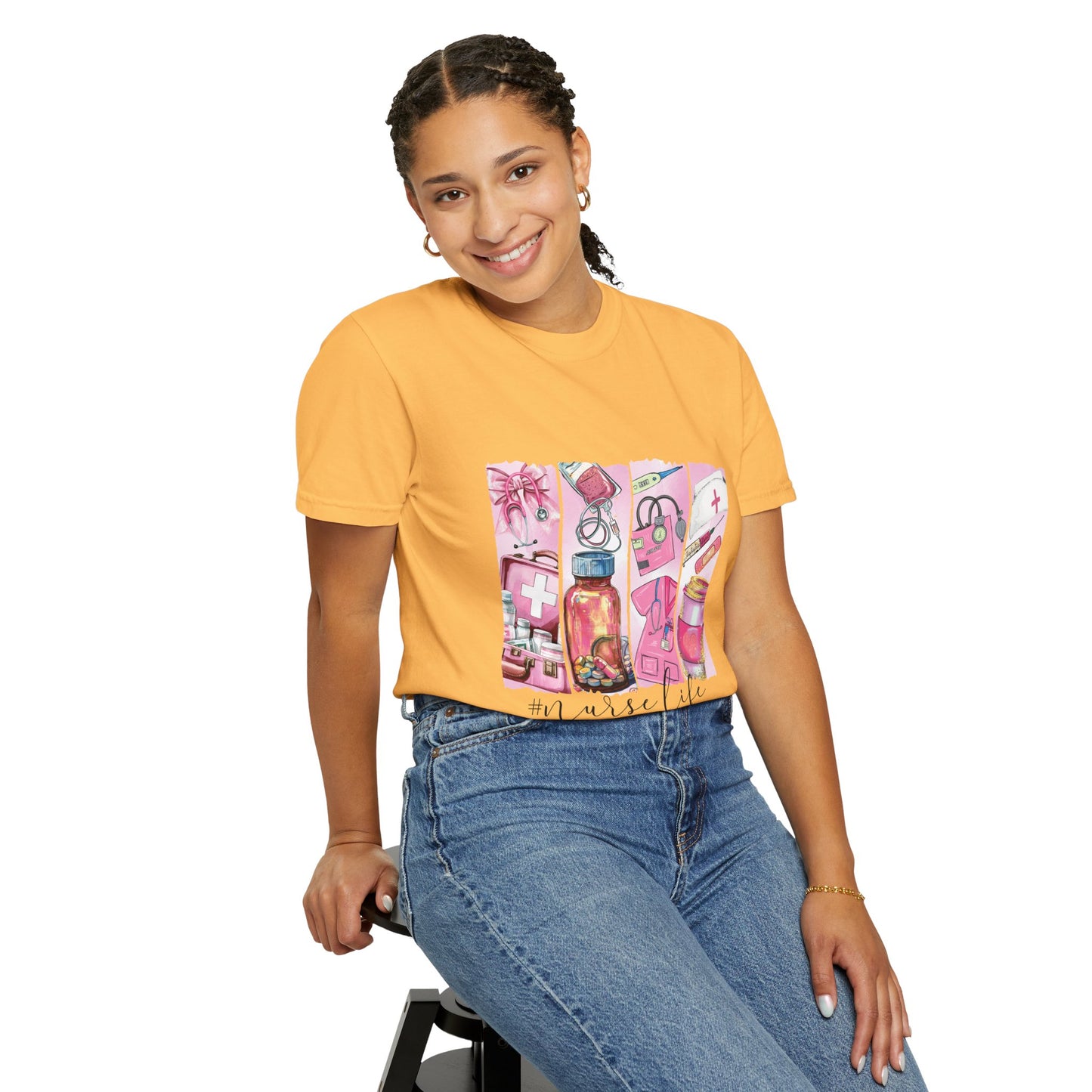 Nurse Life T-Shirt - Comfortable Unisex Garment-Dyed Tee for Healthcare Heroes
