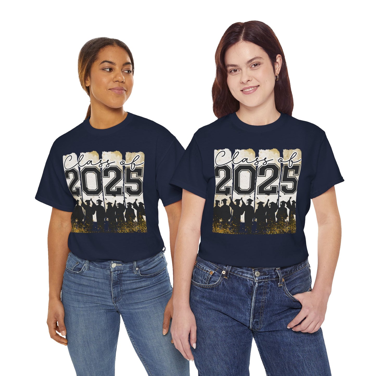 Gildan Garment Dyed Class of 2025 Graduation Tee - Unisex Heavy Cotton Shirt Your Choice Colors & Sizes