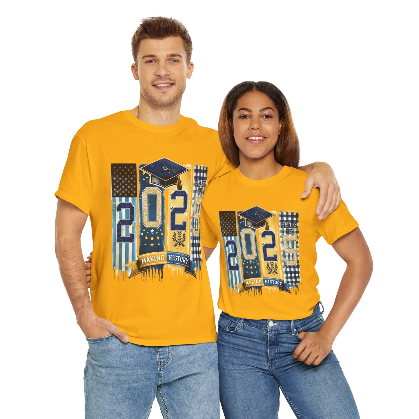 Gildan Graduation 2025 Heavy Cotton Tee - Making History Unisex Shirt Unisex Available in Asst. Sizes & Colors