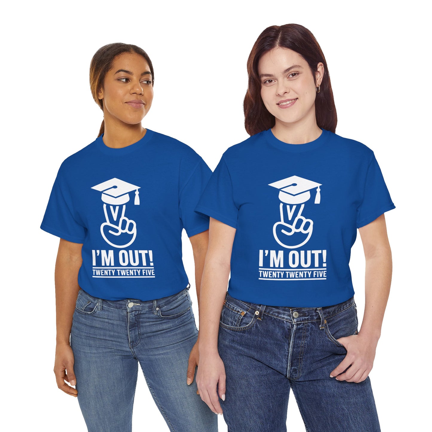 Graduation Celebration Unisex Heavy Cotton Tee - "I'M OUT!" 2025