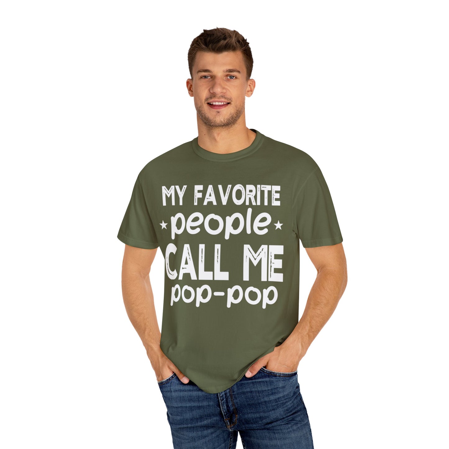 Comfort Colors Funny "Pop-Pop" Garment-Dyed T-Shirt - Perfect for Grandparents Asst. Sizes & Colors