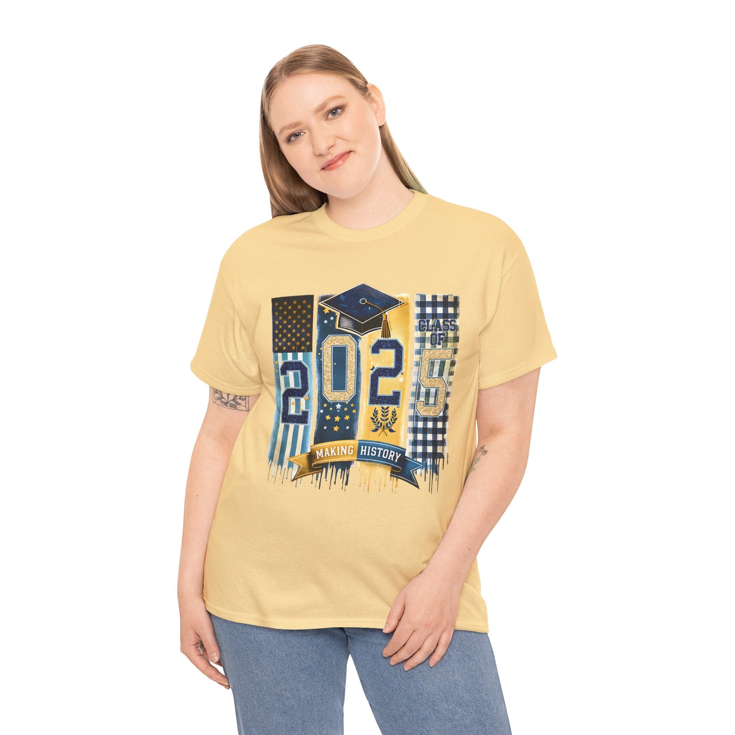 Gildan Graduation 2025 Heavy Cotton Tee - Making History Unisex Shirt Unisex Available in Asst. Sizes & Colors