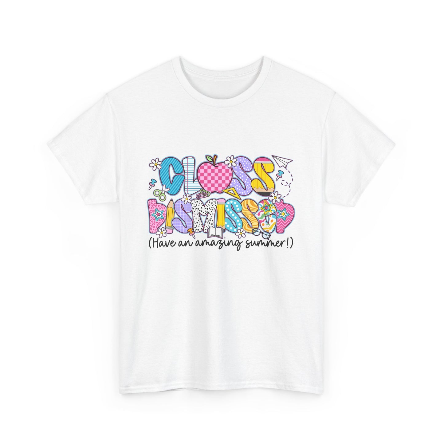 Gildan Garment-Dyed Summer Vibes Unisex Heavy Cotton Tee - "Class Dismissed!" Asst. Colors & Sizes