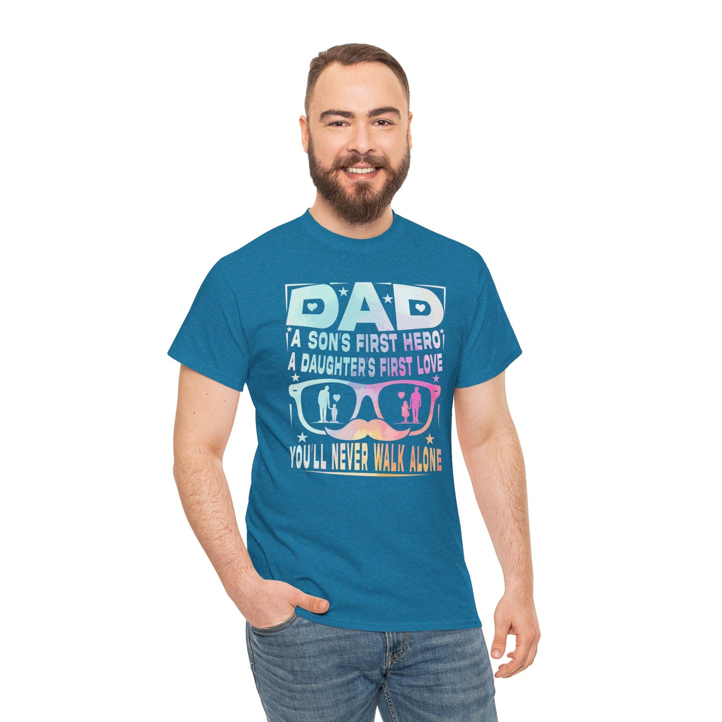 Gildan 5000 Dad Hero T-Shirt - Father's Day Gift - Heavy Cotton Tee Asst. Colors & Sizes