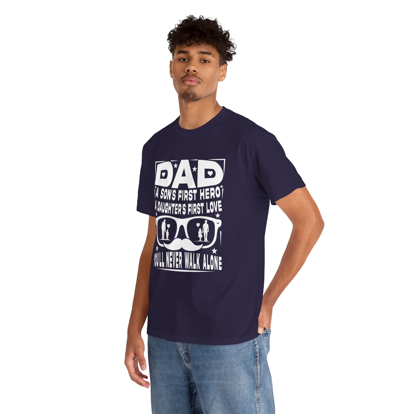 Dad Hero Unisex Heavy Cotton Tee - Perfect Gift for Father's Day