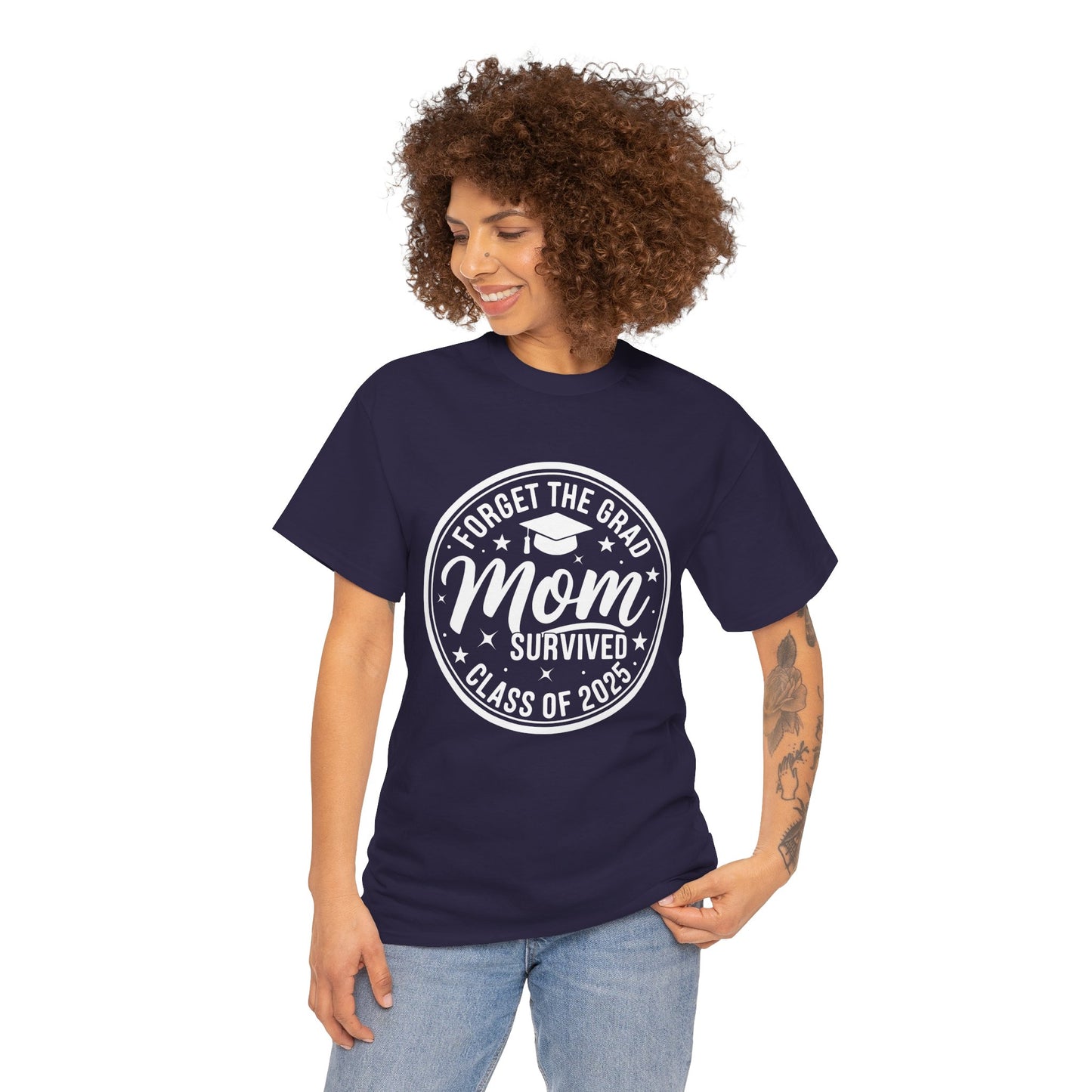 Gildan Comfortable Unisex Heavy Cotton Tee -"Forget the Grad, Mom..." Great gift for Graduation Asst. Sizes & Colors