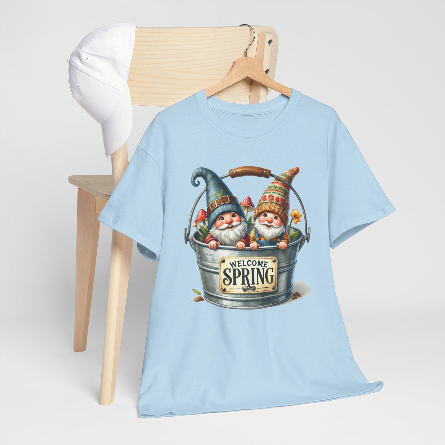 Welcome Spring Graphic Tee - Unisex Heavy Cotton Tee for Seasonal Celebrations