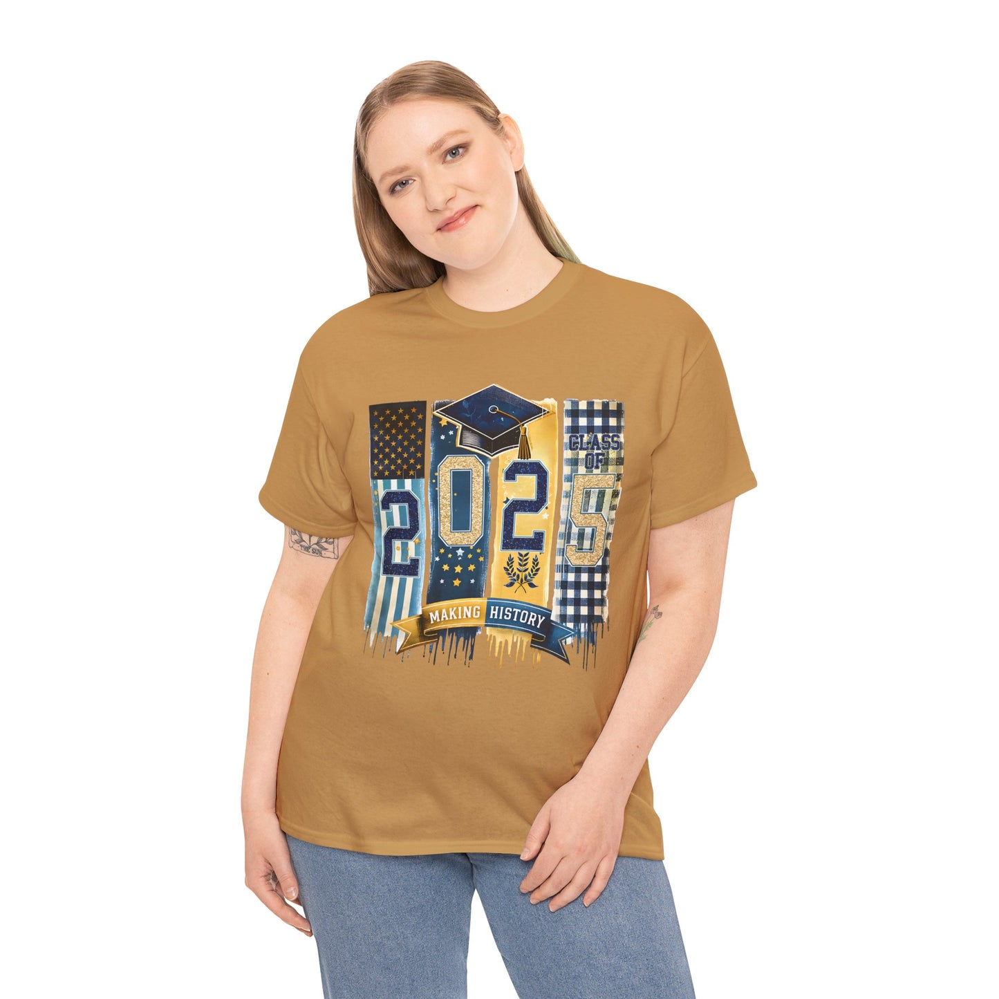 Gildan Graduation 2025 Heavy Cotton Tee - Making History Unisex Shirt Unisex Available in Asst. Sizes & Colors