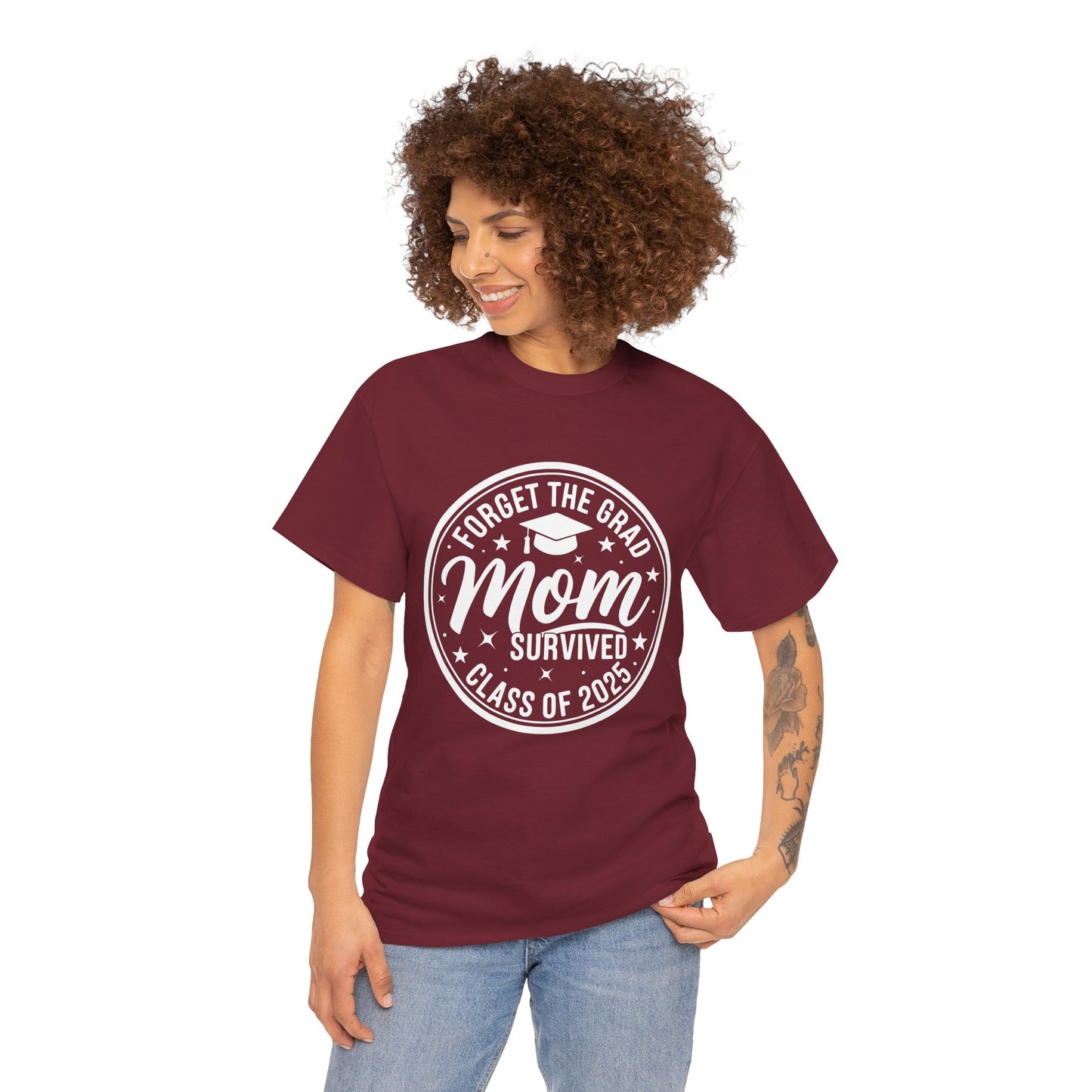 Gildan Comfortable Unisex Heavy Cotton Tee -"Forget the Grad, Mom..." Great gift for Graduation Asst. Sizes & Colors