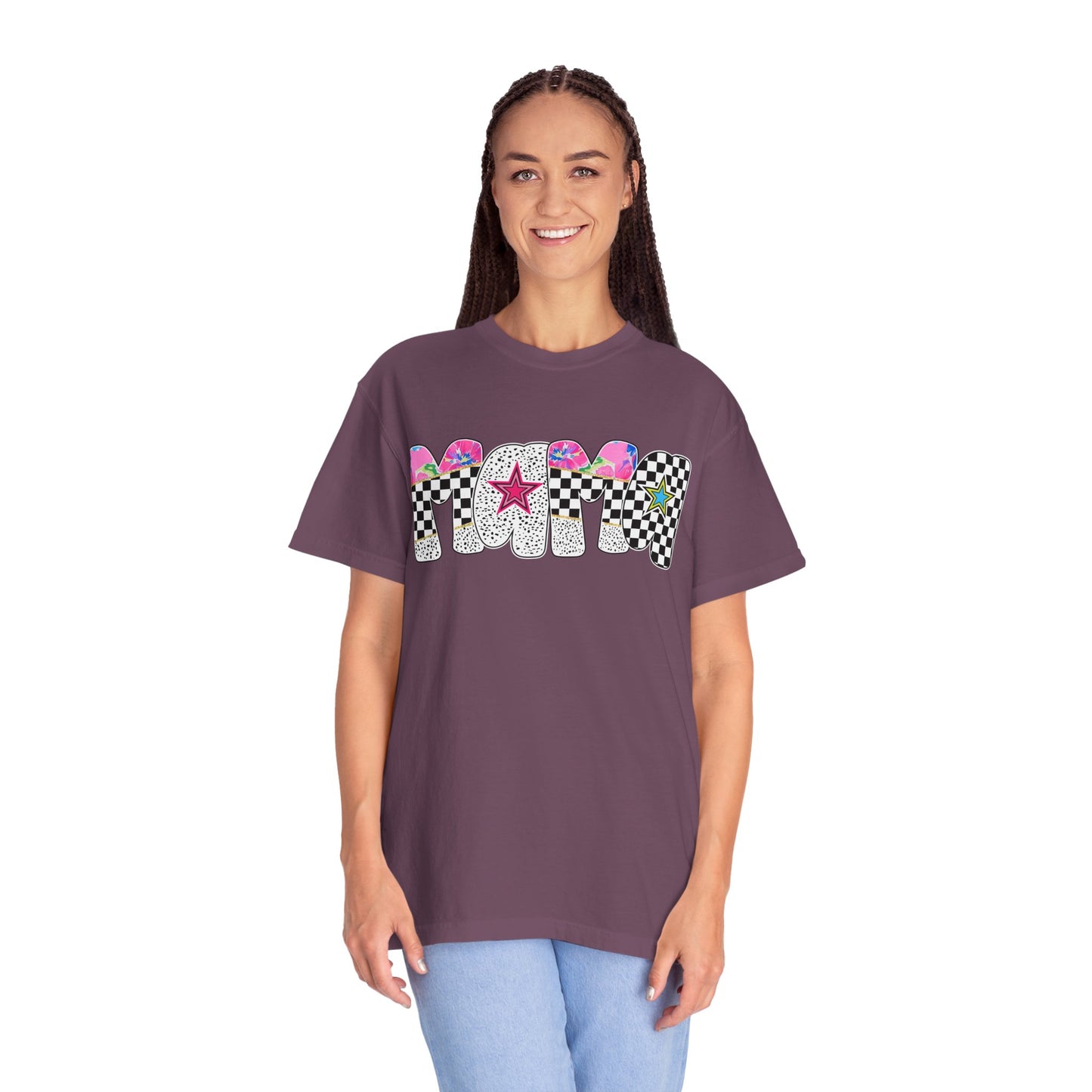 Comfort Colors Retro Vibe Mother's Day T-Shirt with Star Design Asst. Colors & Sizes