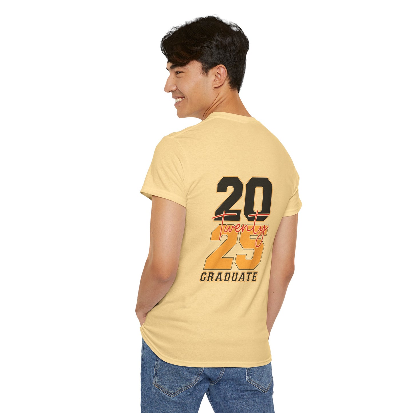 Gildan 5000 Unisex Graduate Tee - Class of 2025 Senior Shirt Great Gift Asst. Colors & Sizes