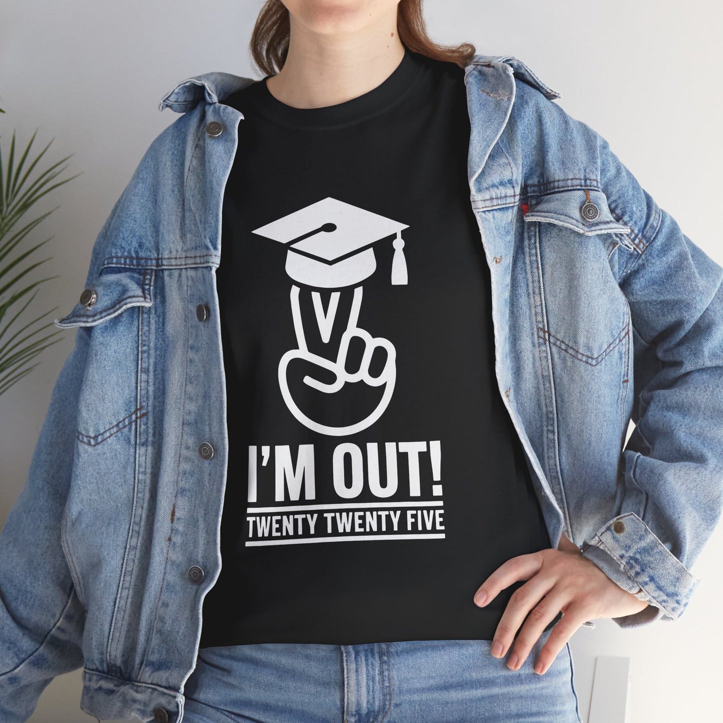 Graduation Celebration Unisex Heavy Cotton Tee - "I'M OUT!" 2025