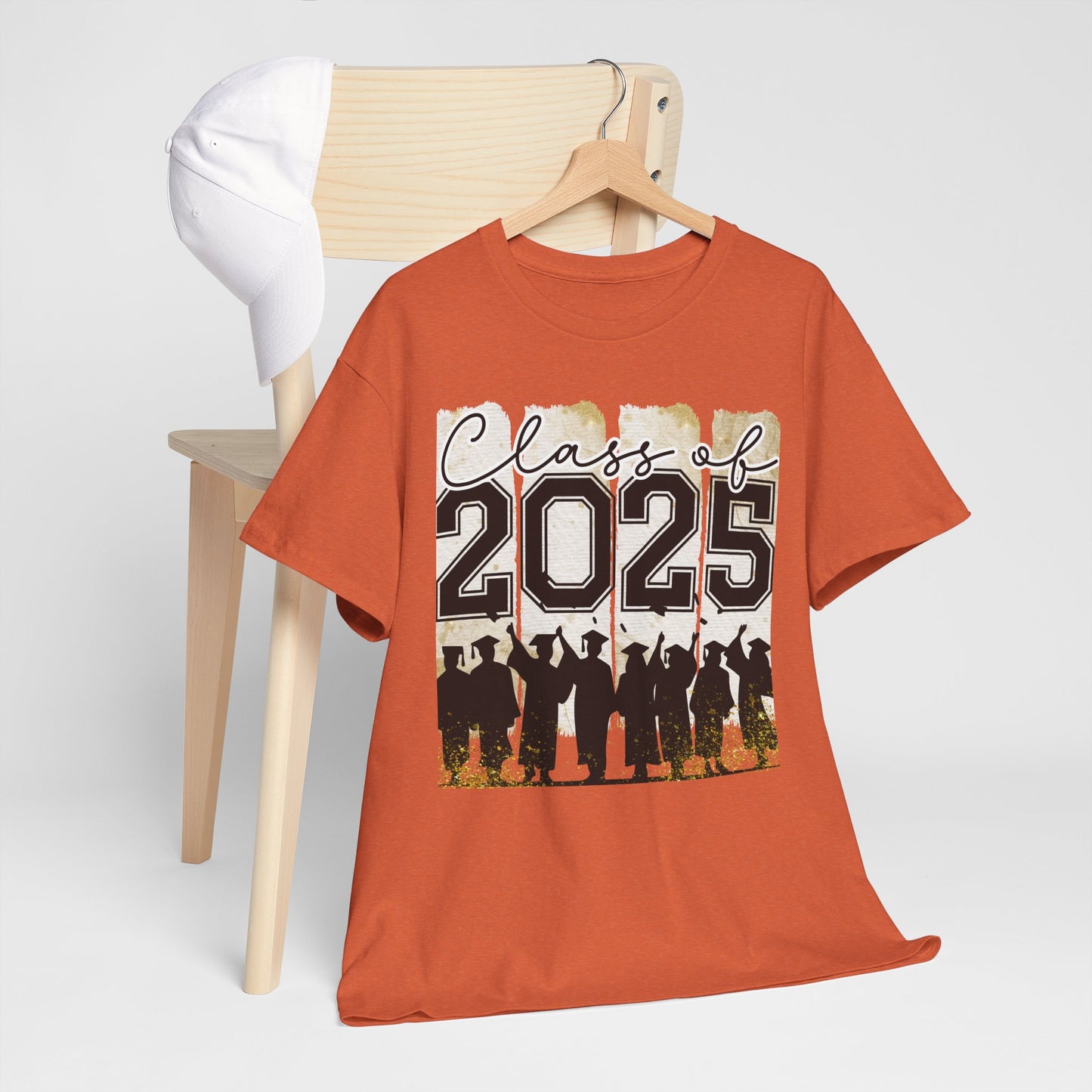 Gildan Garment Dyed Class of 2025 Graduation Tee - Unisex Heavy Cotton Shirt Your Choice Colors & Sizes