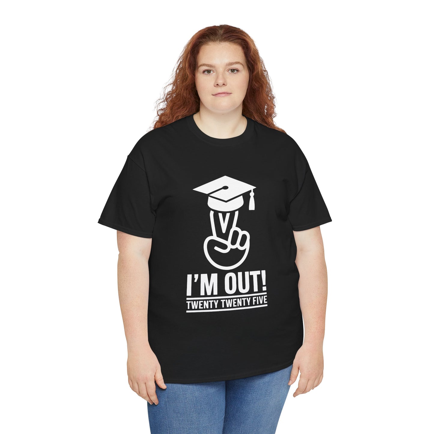 Graduation Celebration Unisex Heavy Cotton Tee - "I'M OUT!" 2025