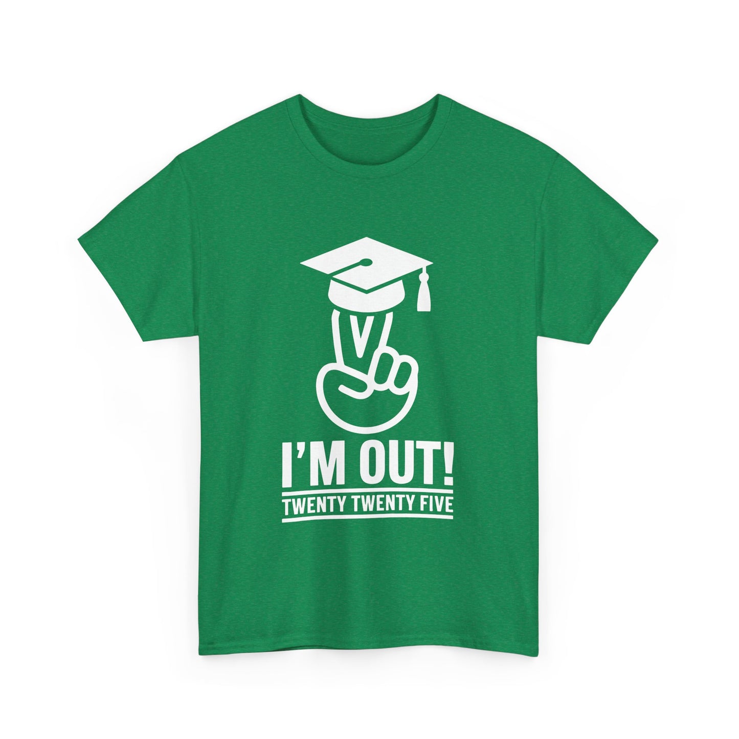 Graduation Celebration Unisex Heavy Cotton Tee - "I'M OUT!" 2025