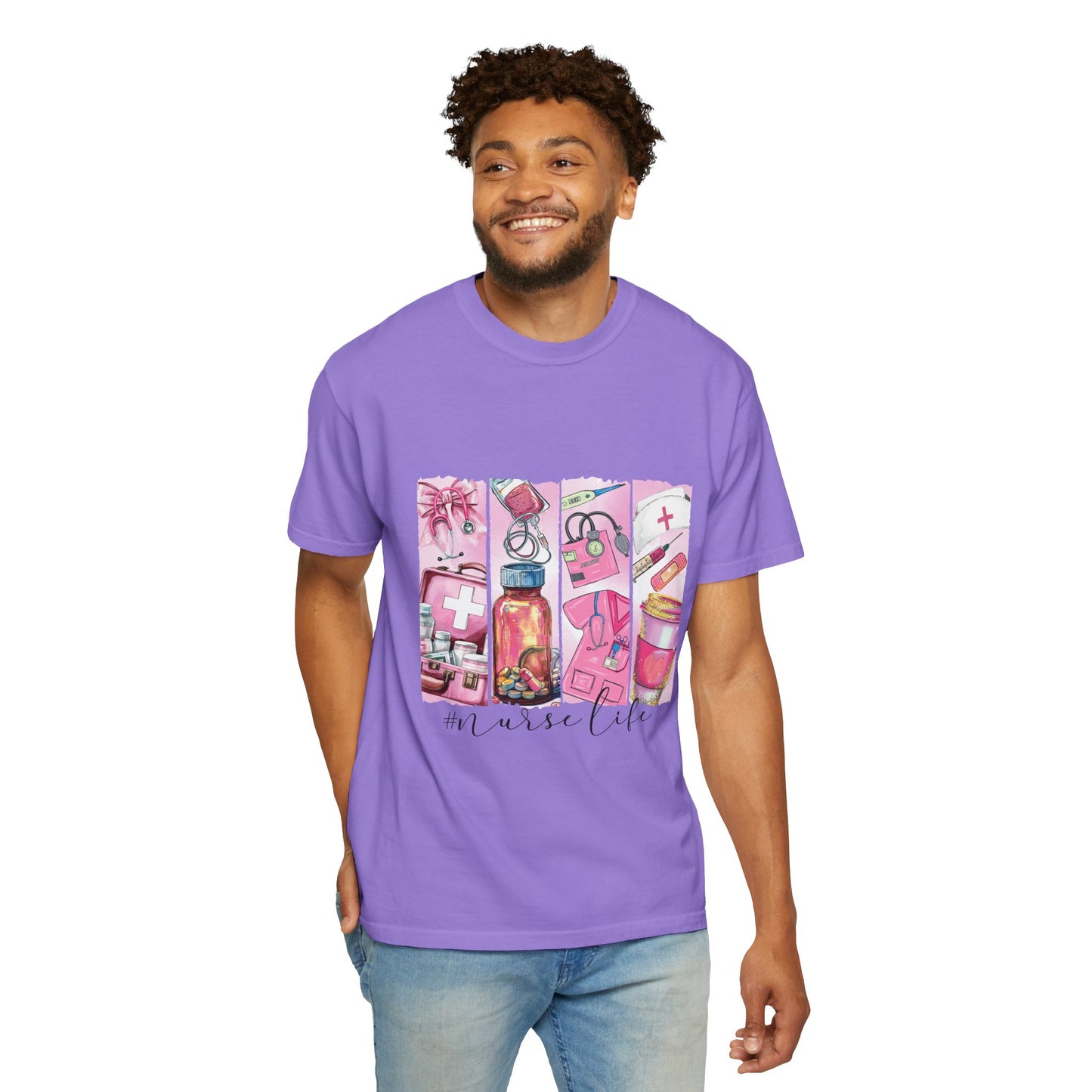 Nurse Life T-Shirt - Comfortable Unisex Garment-Dyed Tee for Healthcare Heroes