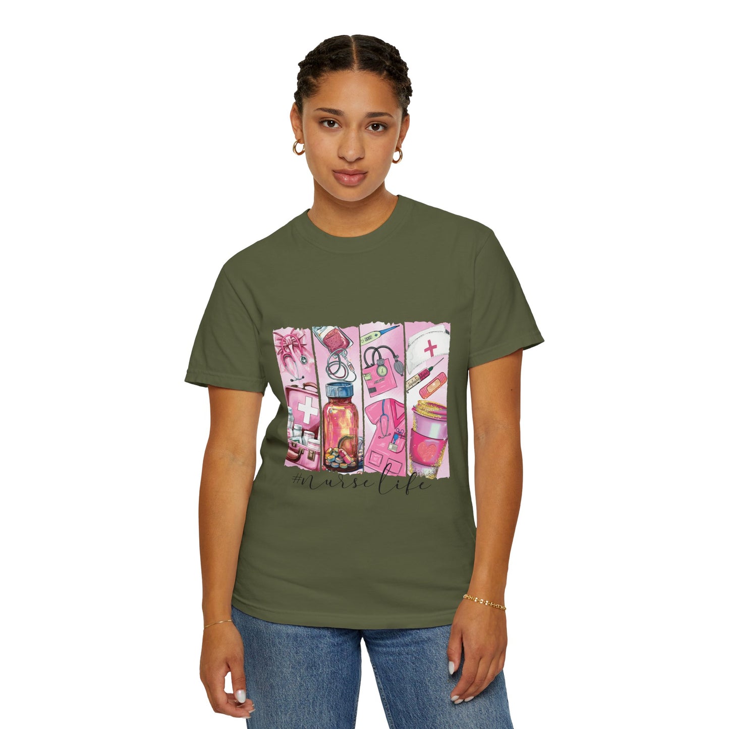 Nurse Life T-Shirt - Comfortable Unisex Garment-Dyed Tee for Healthcare Heroes