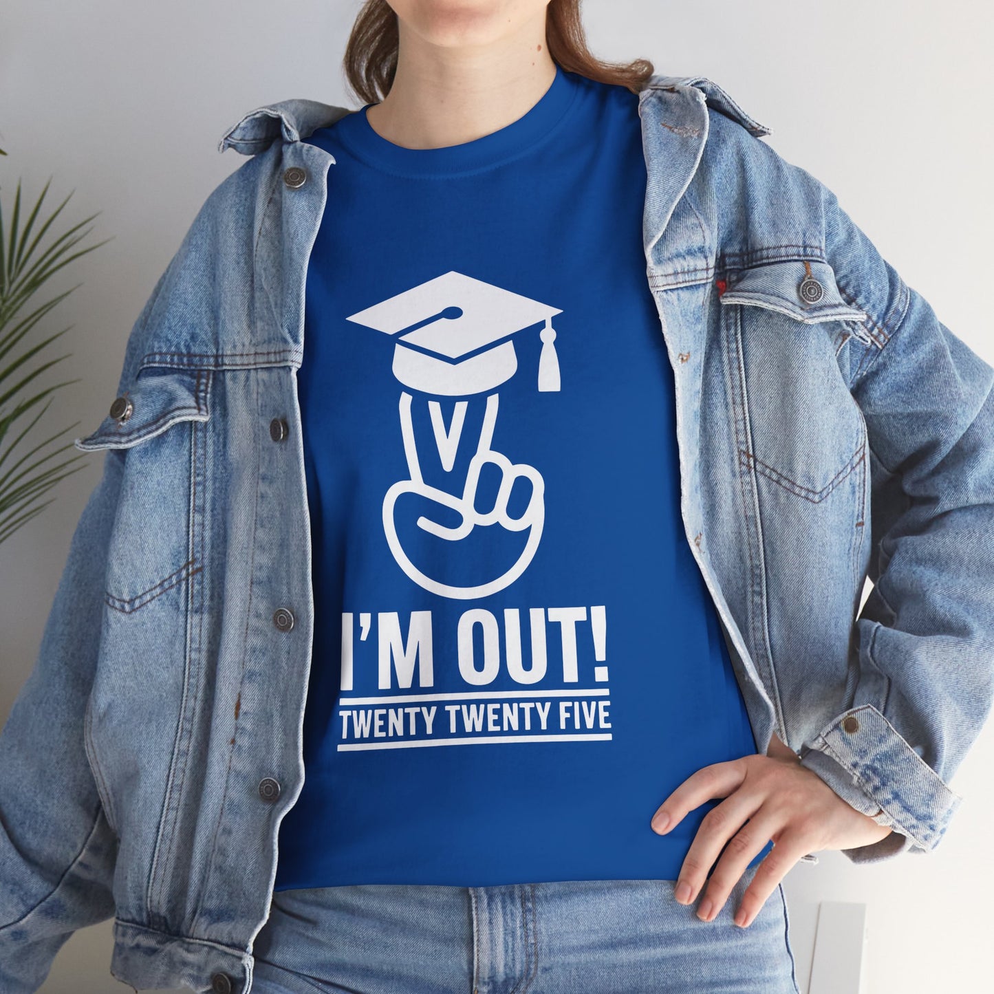 Graduation Celebration Unisex Heavy Cotton Tee - "I'M OUT!" 2025
