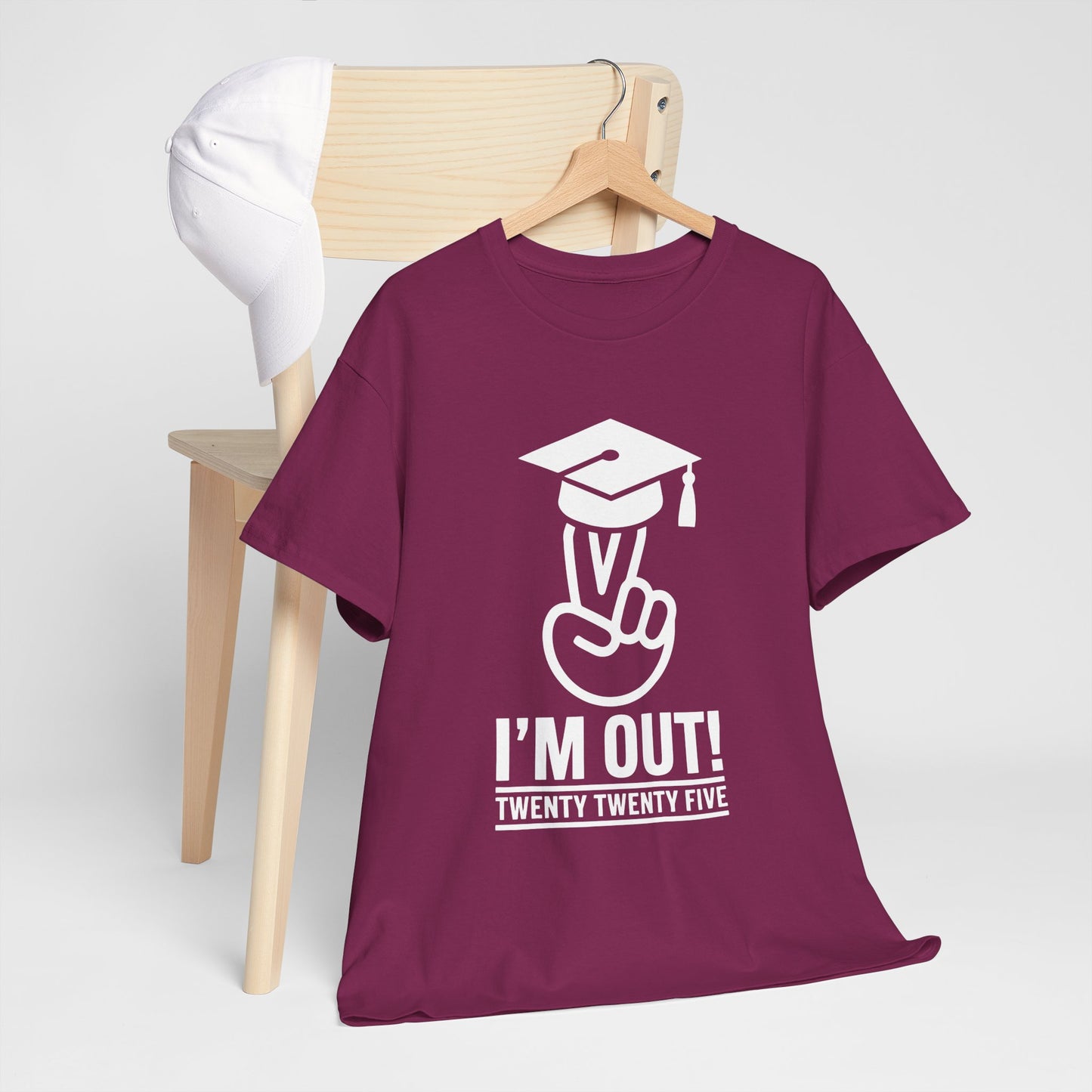 Graduation Celebration Unisex Heavy Cotton Tee - "I'M OUT!" 2025