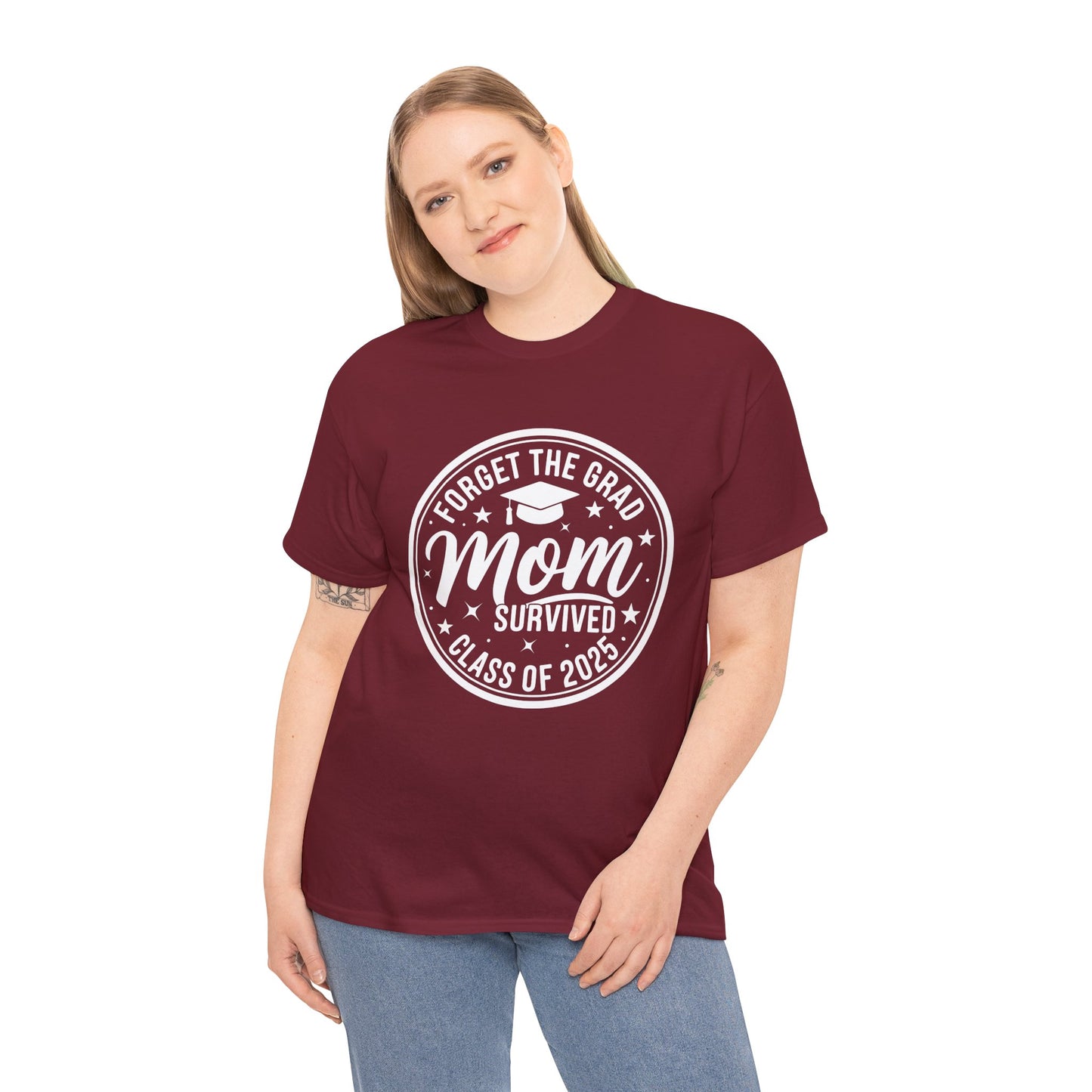 Gildan Comfortable Unisex Heavy Cotton Tee -"Forget the Grad, Mom..." Great gift for Graduation Asst. Sizes & Colors