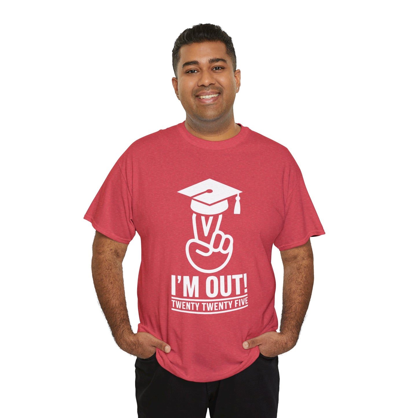 Graduation Celebration Unisex Heavy Cotton Tee - "I'M OUT!" 2025