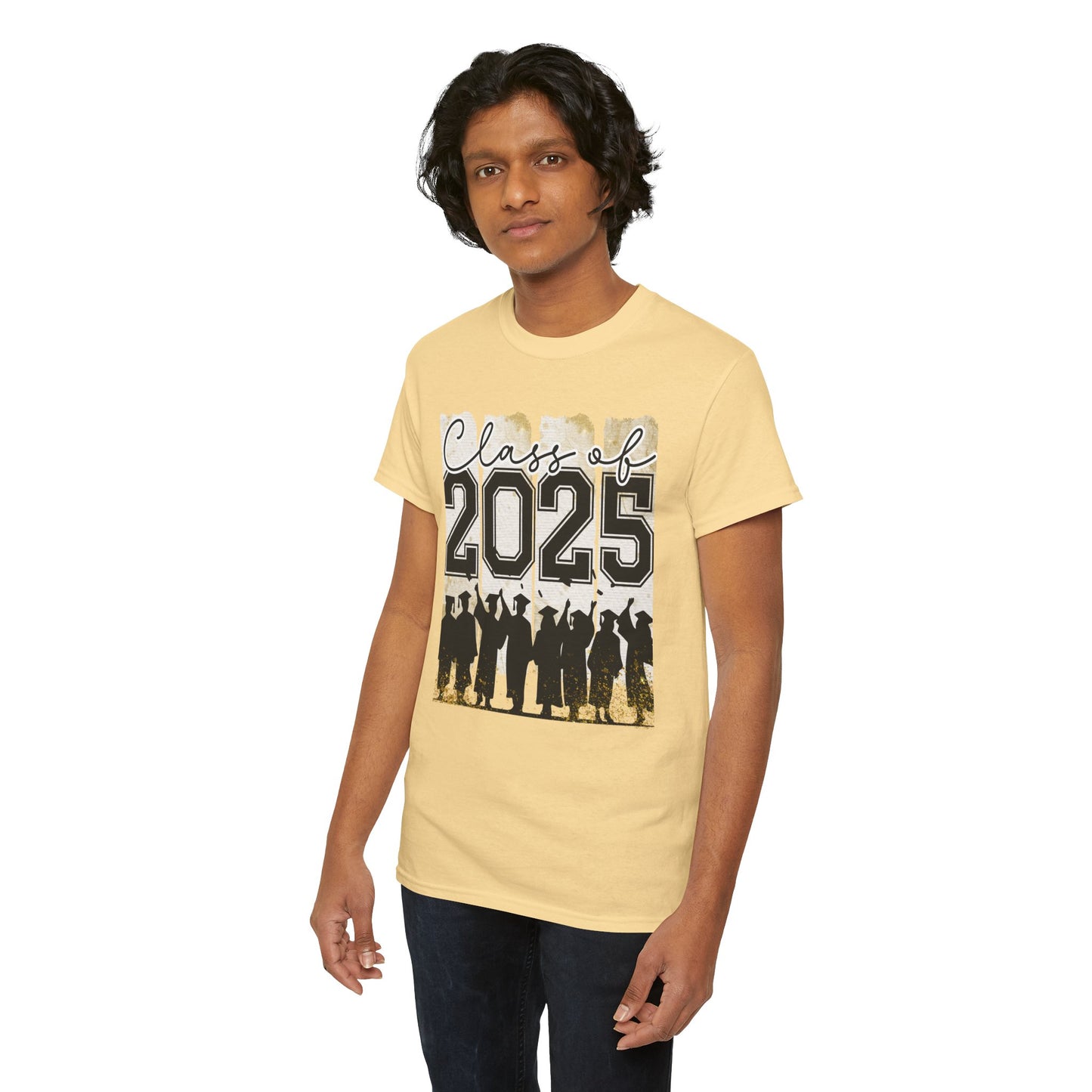 Gildan Garment Dyed Class of 2025 Graduation Tee - Unisex Heavy Cotton Shirt Your Choice Colors & Sizes