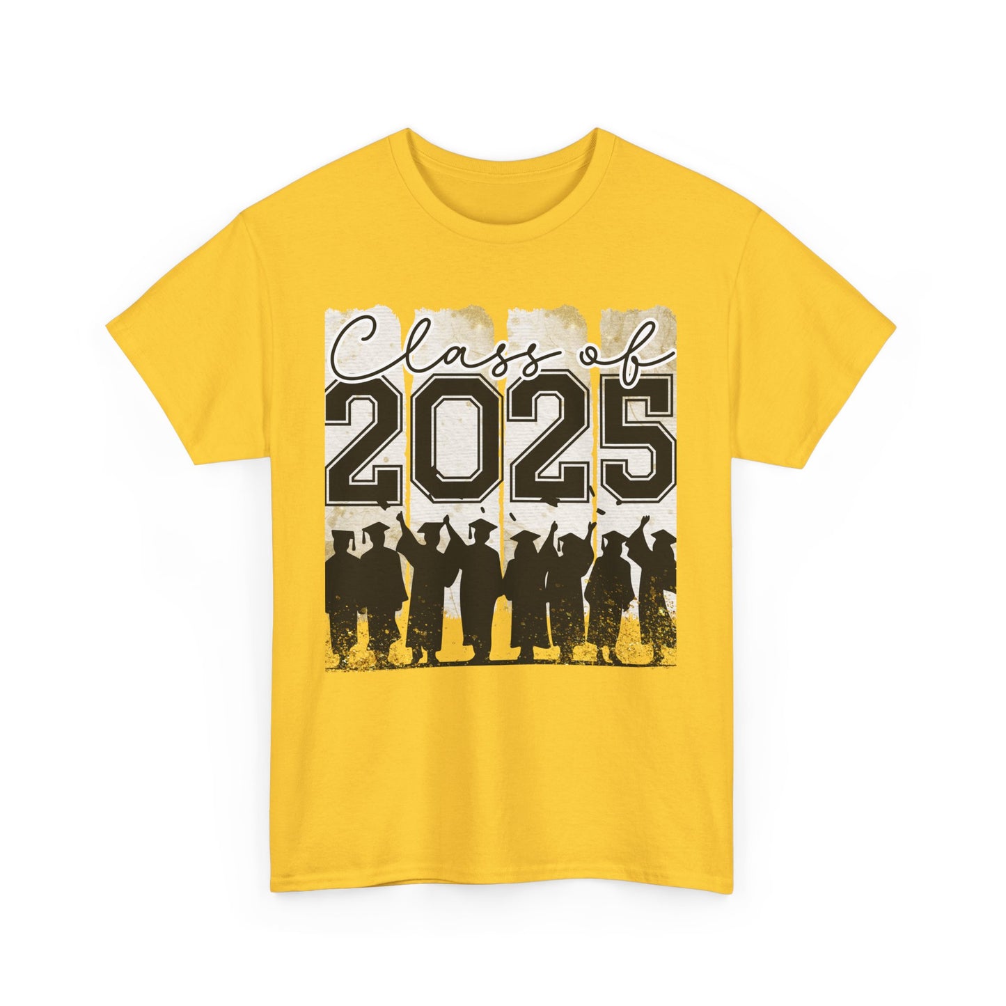 Gildan Garment Dyed Class of 2025 Graduation Tee - Unisex Heavy Cotton Shirt Your Choice Colors & Sizes