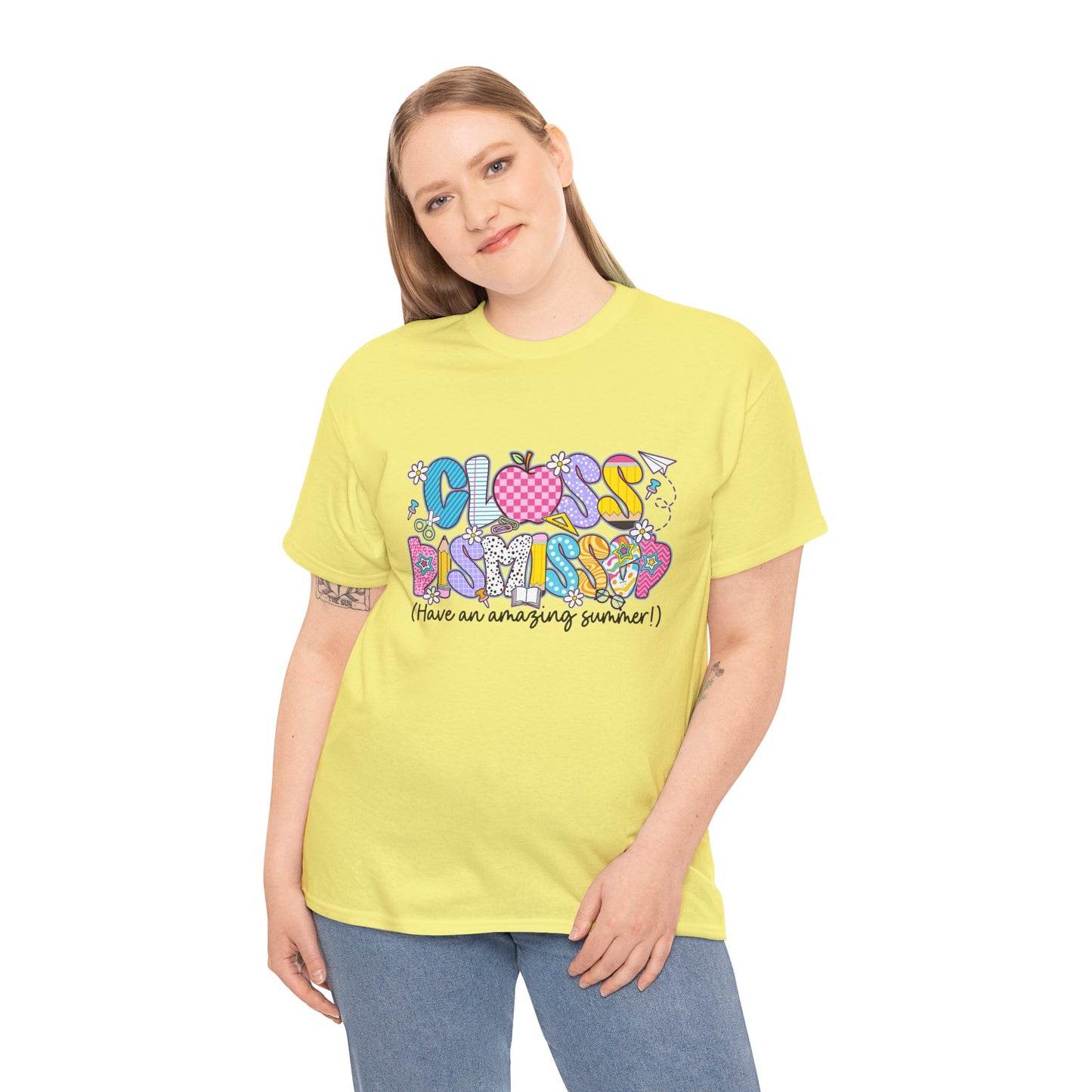 Gildan Garment-Dyed Summer Vibes Unisex Heavy Cotton Tee - "Class Dismissed!" Asst. Colors & Sizes