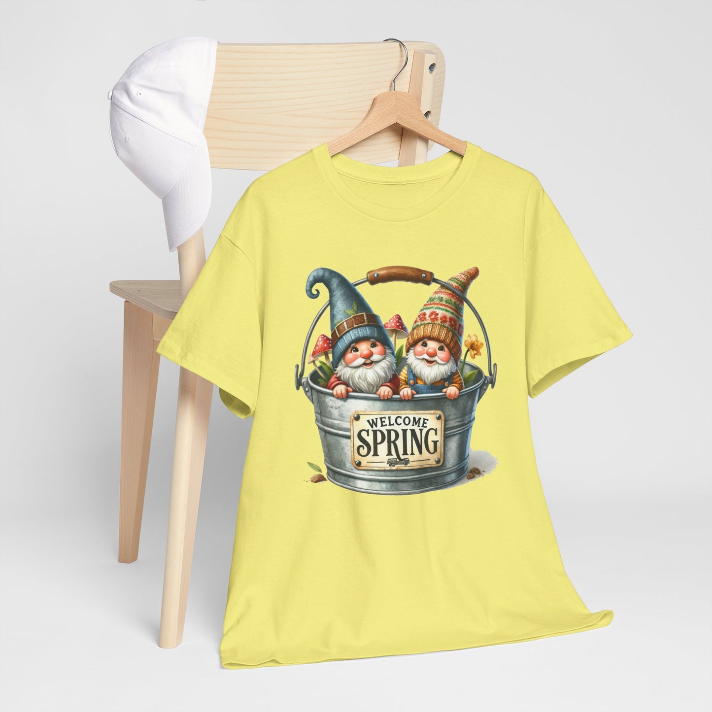 Welcome Spring Graphic Tee - Unisex Heavy Cotton Tee for Seasonal Celebrations
