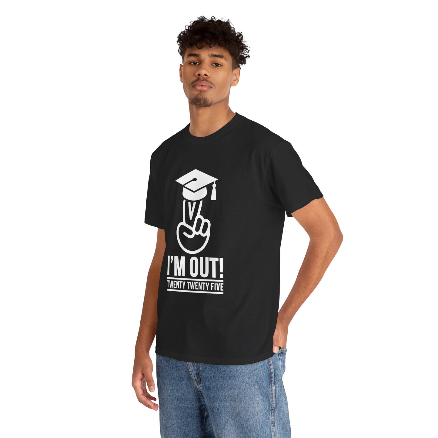 Graduation Celebration Unisex Heavy Cotton Tee - "I'M OUT!" 2025