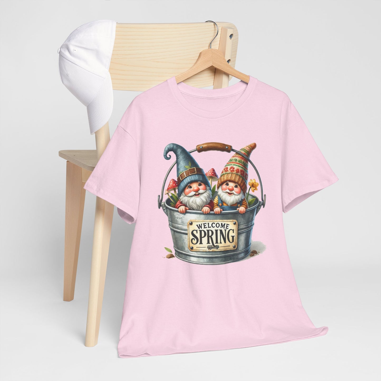 Welcome Spring Graphic Tee - Unisex Heavy Cotton Tee for Seasonal Celebrations