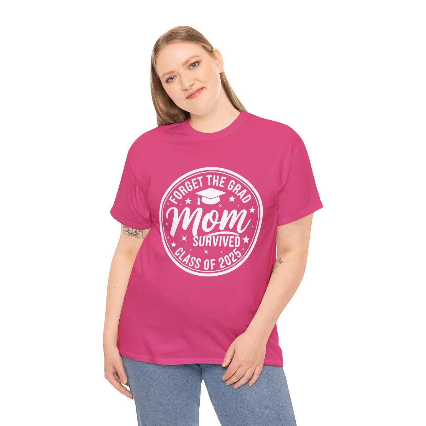 Gildan Comfortable Unisex Heavy Cotton Tee -"Forget the Grad, Mom..." Great gift for Graduation Asst. Sizes & Colors