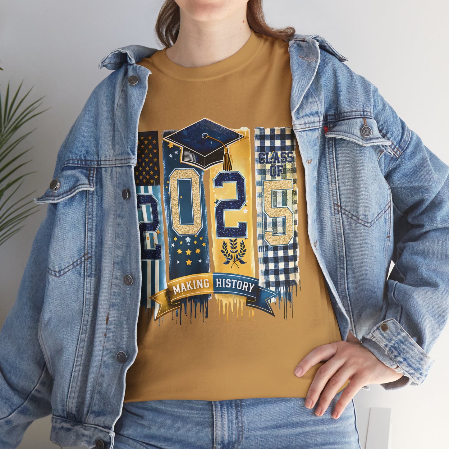 Gildan Graduation 2025 Heavy Cotton Tee - Making History Unisex Shirt Unisex Available in Asst. Sizes & Colors