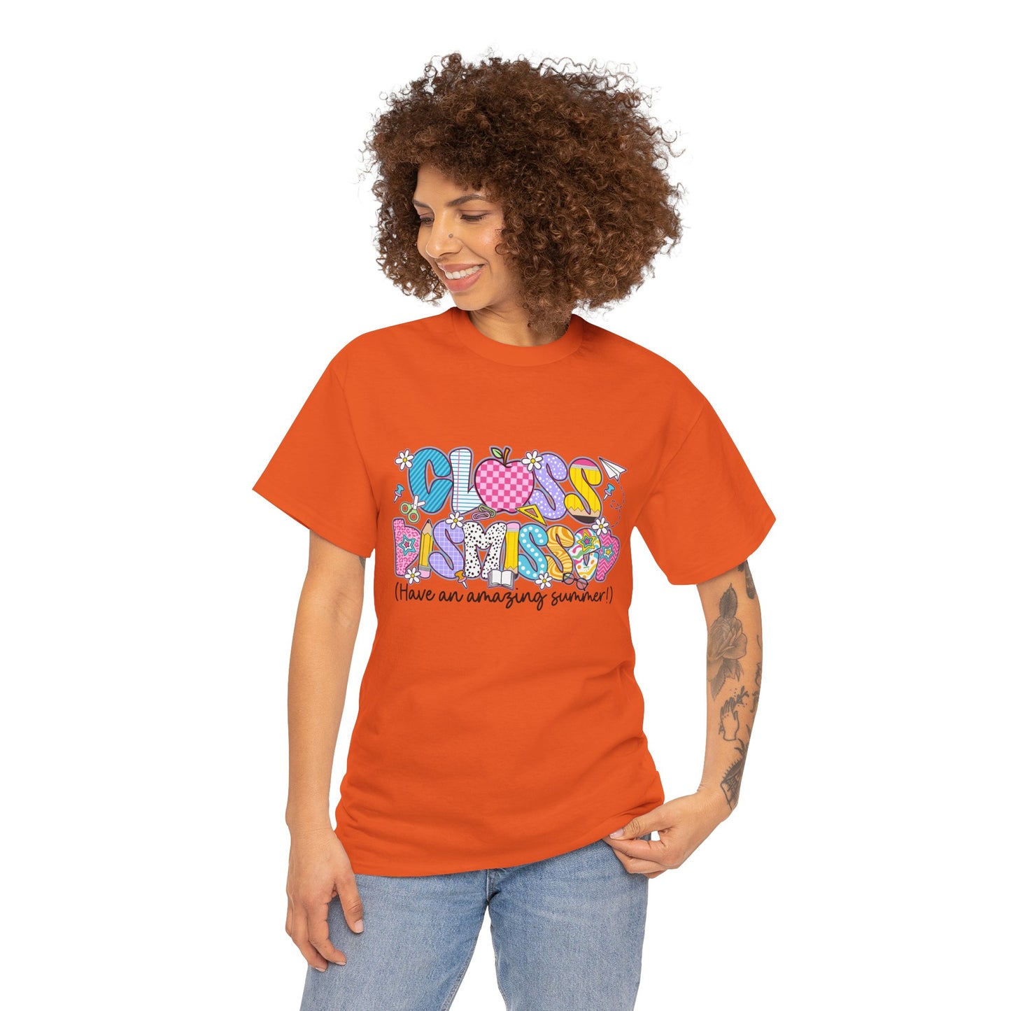 Gildan Garment-Dyed Summer Vibes Unisex Heavy Cotton Tee - "Class Dismissed!" Asst. Colors & Sizes