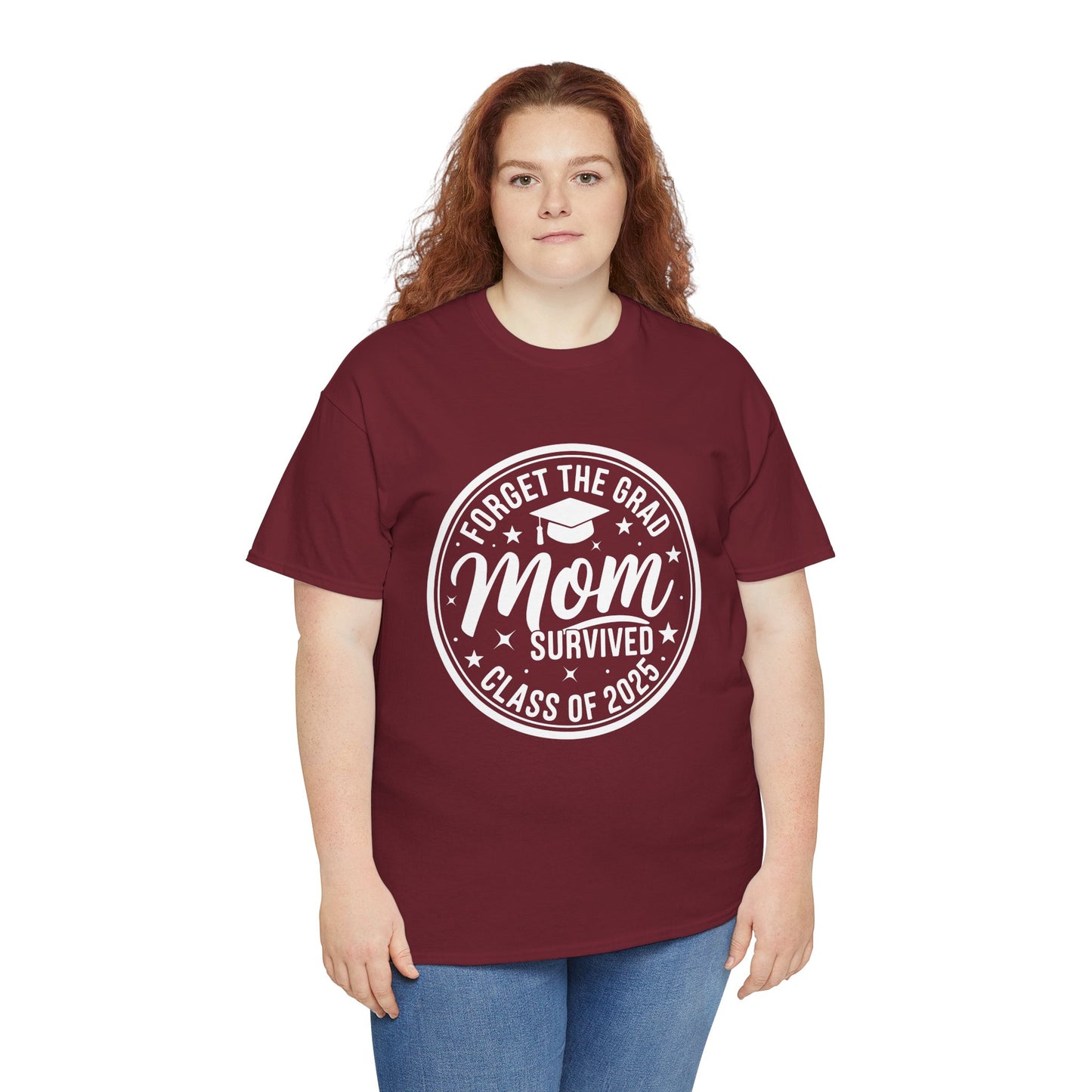 Gildan Comfortable Unisex Heavy Cotton Tee -"Forget the Grad, Mom..." Great gift for Graduation Asst. Sizes & Colors
