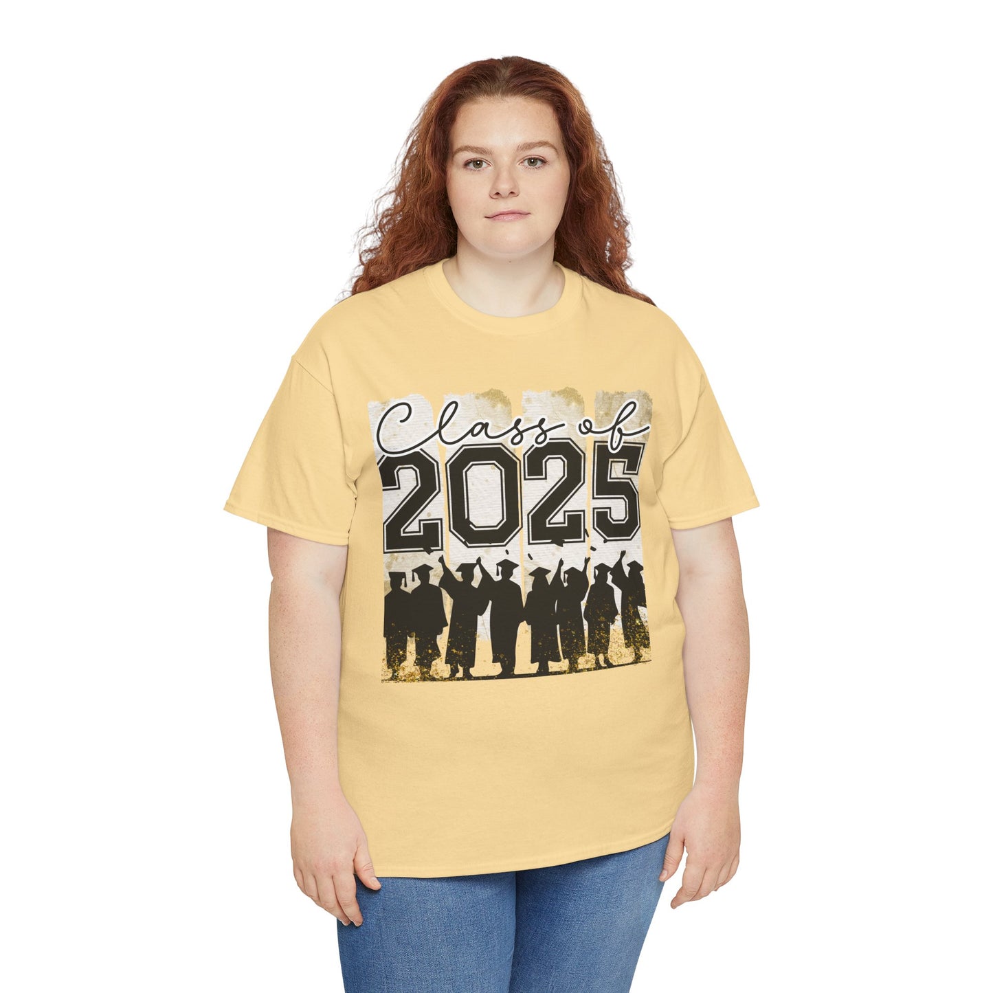 Gildan Garment Dyed Class of 2025 Graduation Tee - Unisex Heavy Cotton Shirt Your Choice Colors & Sizes