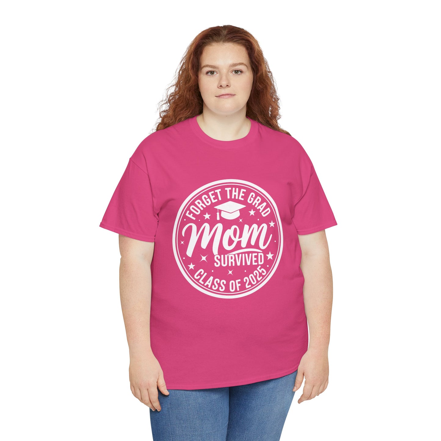 Gildan Comfortable Unisex Heavy Cotton Tee -"Forget the Grad, Mom..." Great gift for Graduation Asst. Sizes & Colors