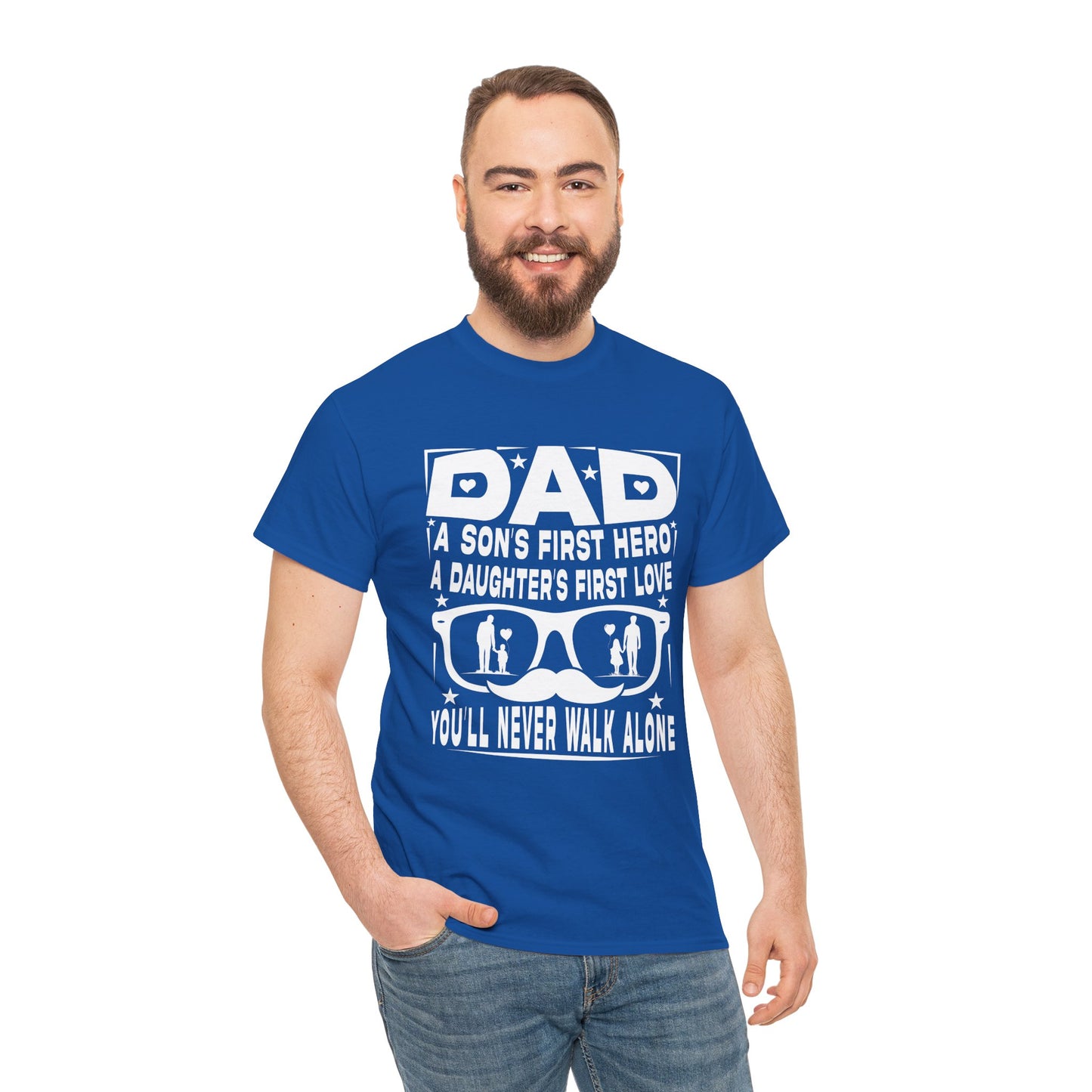 Dad Hero Unisex Heavy Cotton Tee - Perfect Gift for Father's Day